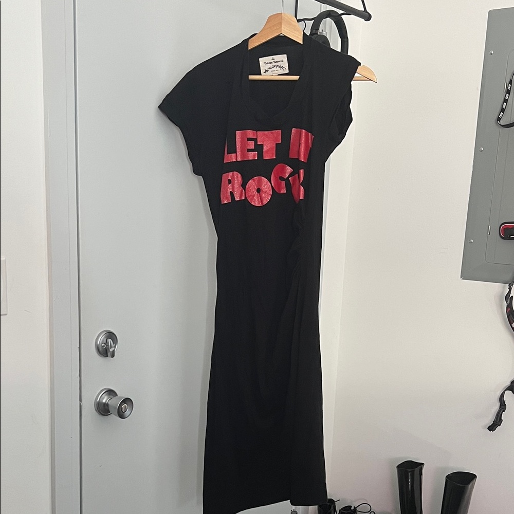 Vivienne Westwood Black Asymmetric Graphic Dress